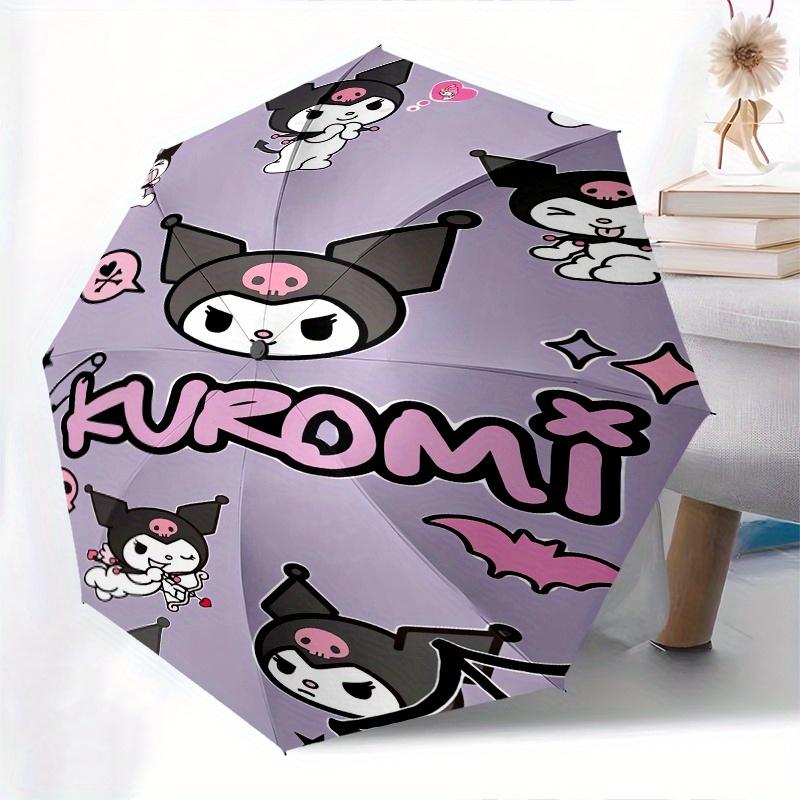 Kuromi,Halloween Automatic Folding Umbrella-Simple 8-Rib Design, Bright Cartoon Pattern, Durable Iron Frame, Suitable For Travel, Outdoor, B