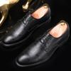 High End Brand Låga Toppar Platta Snörskor Loafers för Kontor Herrars Business Casual Skor Enkla Dagligen Herrars Läder Casual Skor