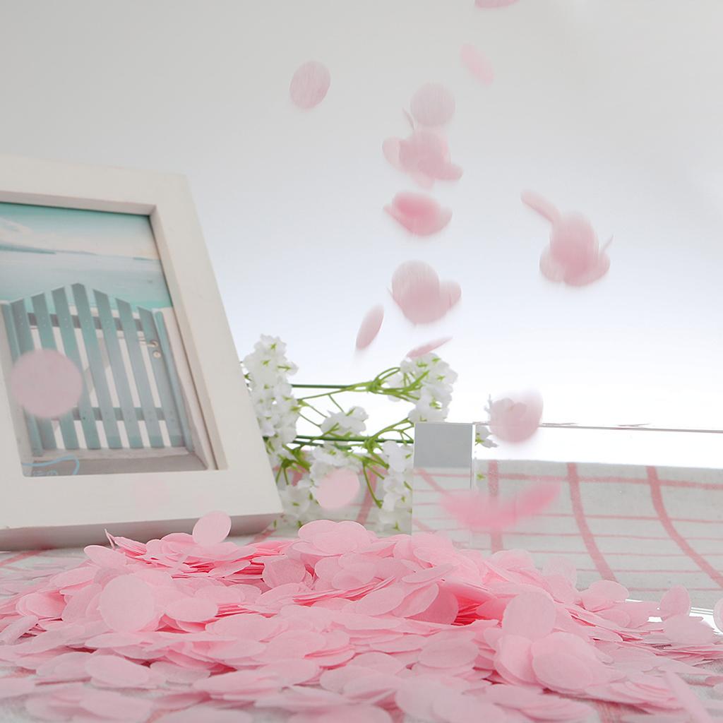 50G 1Cm Pink Tissue Paper Confetti Balloon Decorations Wedding Birthday Party Supplies Glitter-Free Shiny Sequins Festive