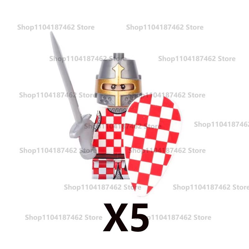 Medieval Military Castle Knight Army Set Building Blocks Green Dragon Wolf Warrior The War of Roses War-horse Weapons Brick Toys