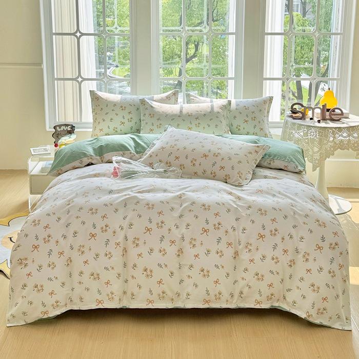 2025 Fresh Print All-Cotton Four-Piece Dorm Set