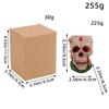 Halloween Multi-colored Skull Figurines, Halloween Rose Skull Resin Handicrafts, Terrifying Atmosphere Decorations