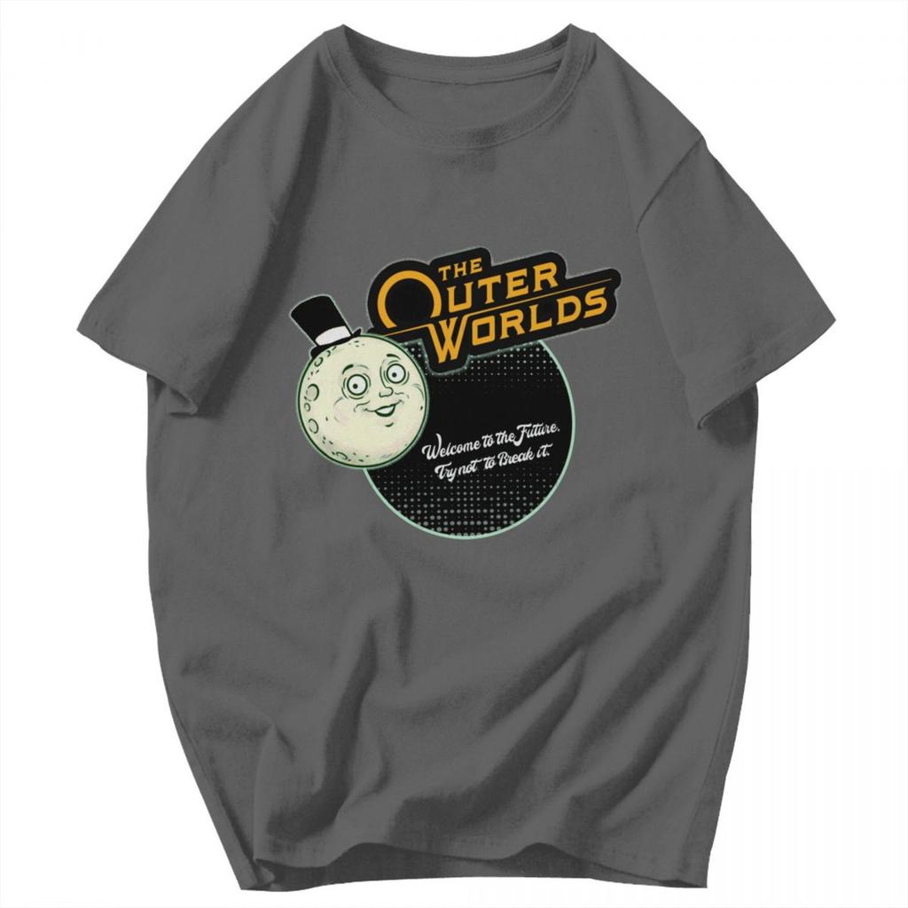 Men T Shirt The Outer Worlds 2 Game Fun Unique Y2K Graphic Tees Unisex Tops T Shirts