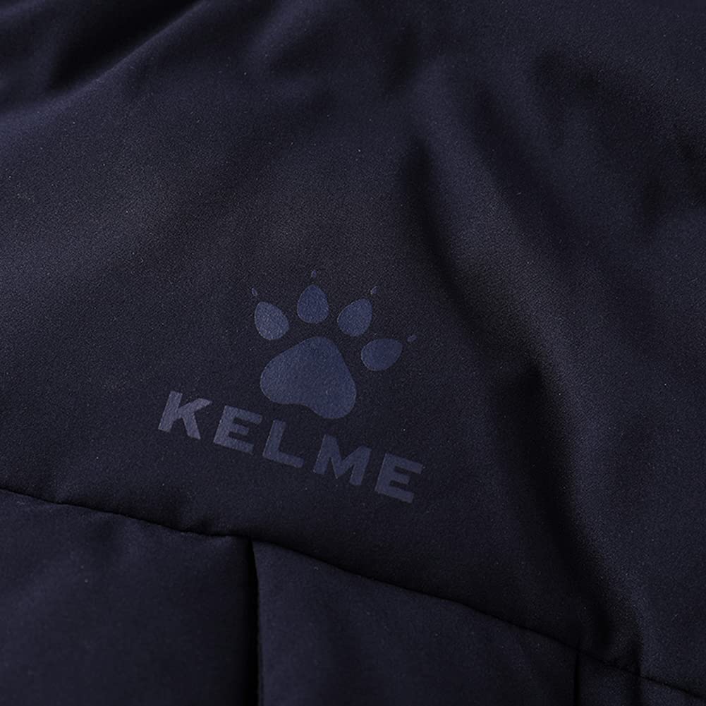 Kelme Men's Lightweight Down Bench Coat with Hood, Water-Repellent, and Outdoor Use (Deep Blue, Size 2XL)