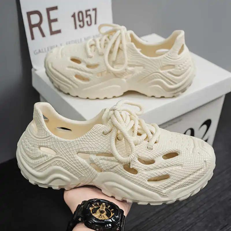 Fashion Round Nose Flat-heeled Sneakers Size 48 To 50 Man Slippers Sneakers Flip Flops Shoes Beach And Outdoor Sandals Sport