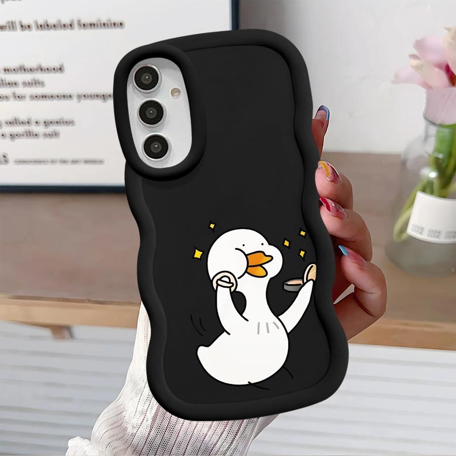 Cartoon Duck Soft Phone Cover Case for Samsung Galaxy A52 A13 A14 A11 A15 A12 A21s A16 A05 A04 A22 A06 A03 A33 A23 A53