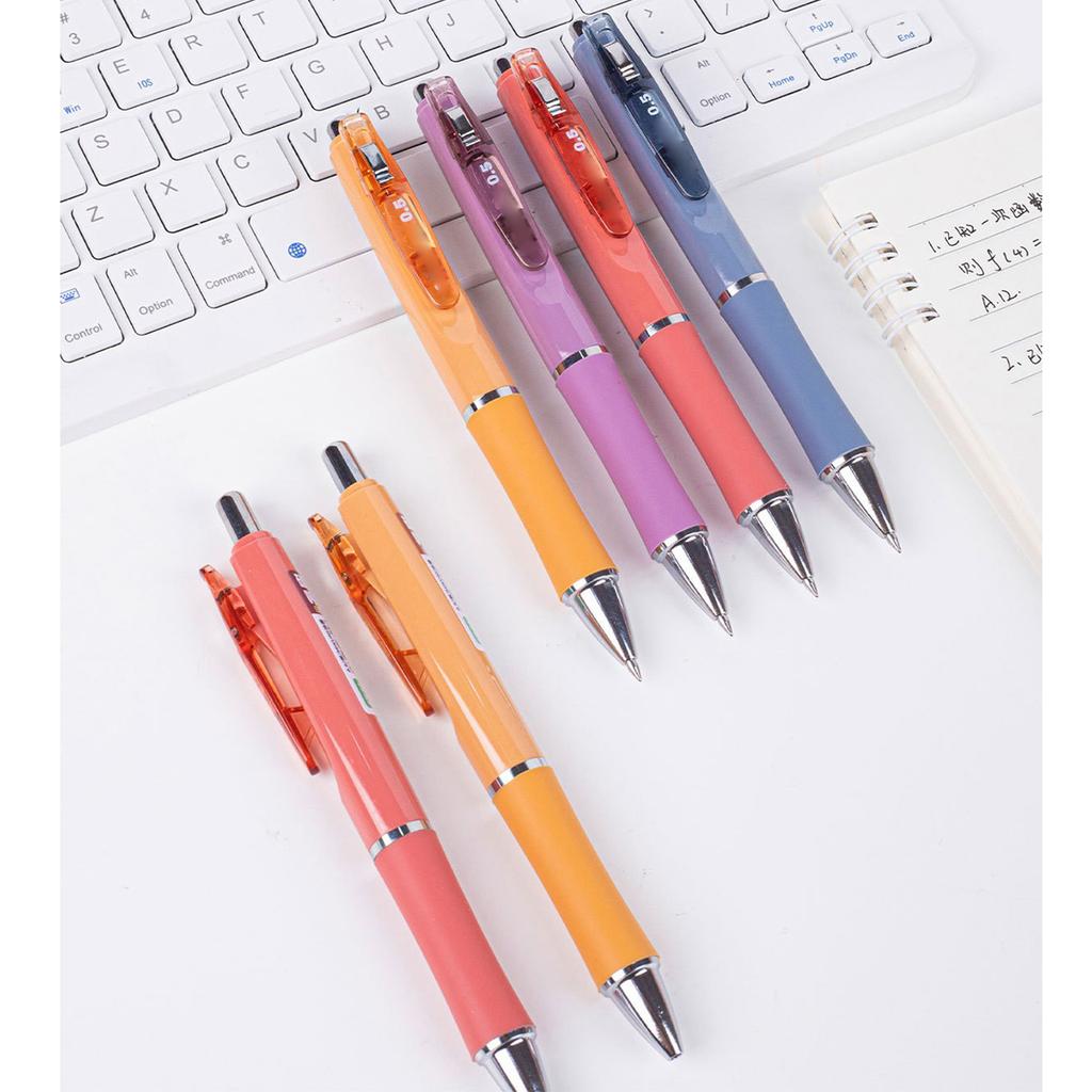 Pressing Pen 0.5mm Retractable Pen Black Ink Gel Pen Neutral Pen Writing Pen Aesthetic Gel Ink Pen School Supplies