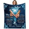 Creative Love Letter Birthday Gift For Wife | Soft Flannel Sofa Blanket TV Throw, Polyester, Golden Color, Contemporary Style, All Seasons Use