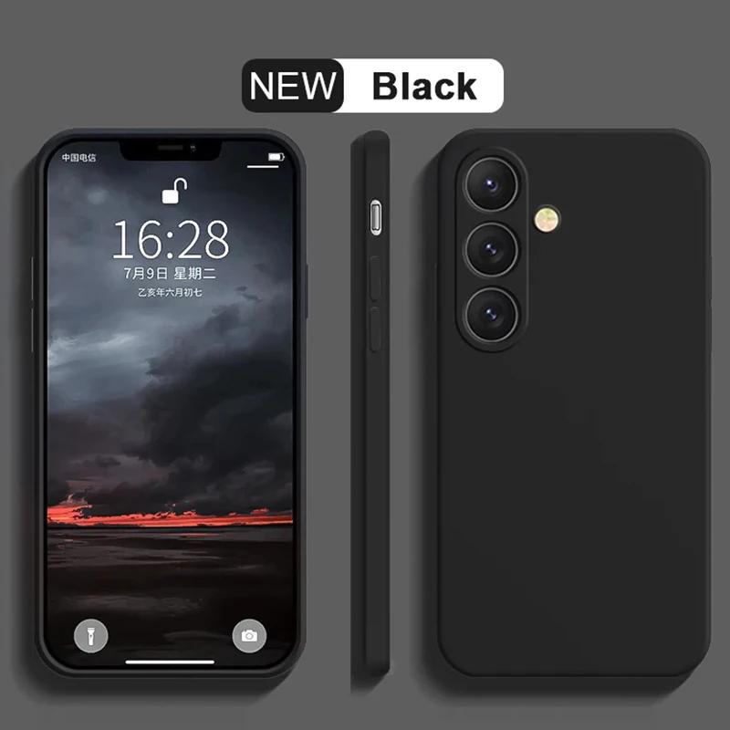 Flüssigsilikon Handyhülle für Samsung Galaxy S21 S22 S23 S24 S25 UItra Plus S23 S24 FE leicht farbenfroh Weiche Rückseite