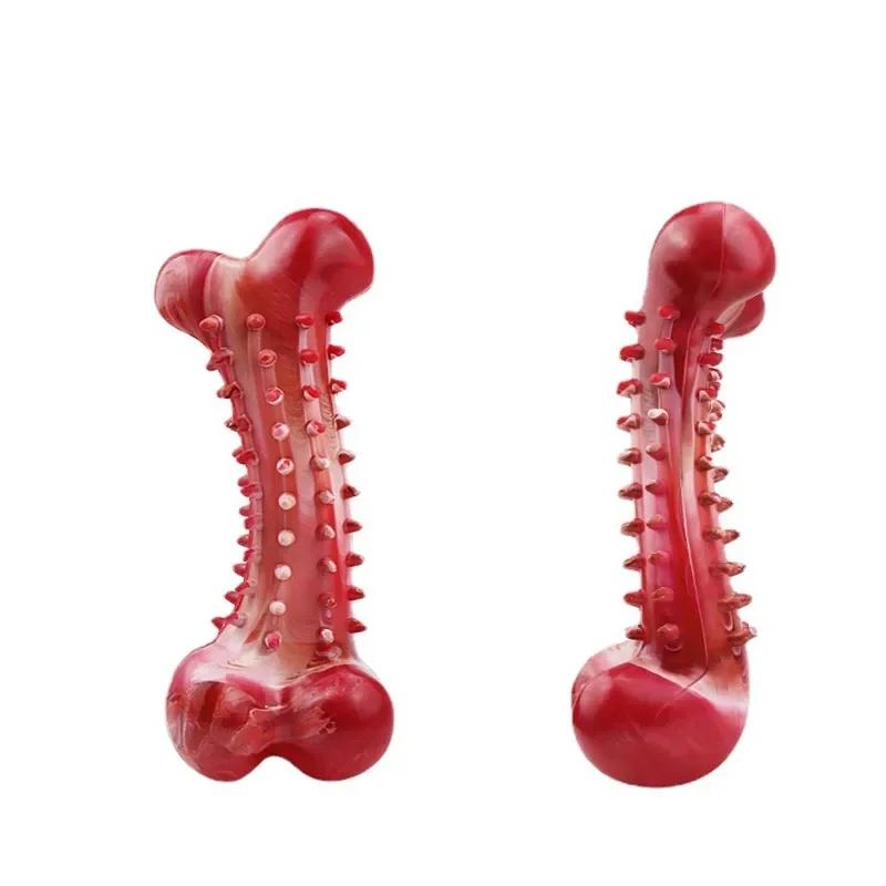 

Natural Rubber Dog Chew Toys for Medium Large Dogs Durable Teeth Cleaning Bones Puppy Teething Training Toys Aggressive Chewers XS
