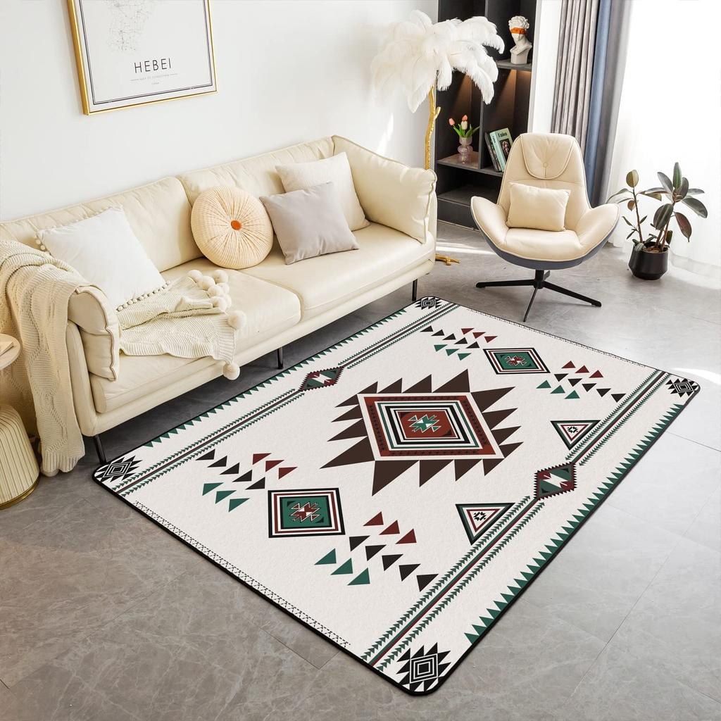 Western Aztec Living Room Rug Exotic Nordic Style Bohemian Floor Mat Ethnic Tribal Arrow Doormat Country Retro Geometric Carpet