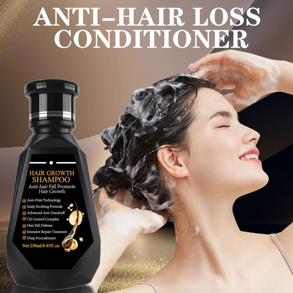 Ginger Hair Growth Shampoo for Thinning Hair, Anti-Hair Loss, Oil Control & Volumizing, Sulfate-Free, 16.9 Fl Oz Less