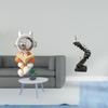 Astronaut Thinker Ladder Sculpture Resin Abstract Figure Decorative Statue Cake Topper Handicraft