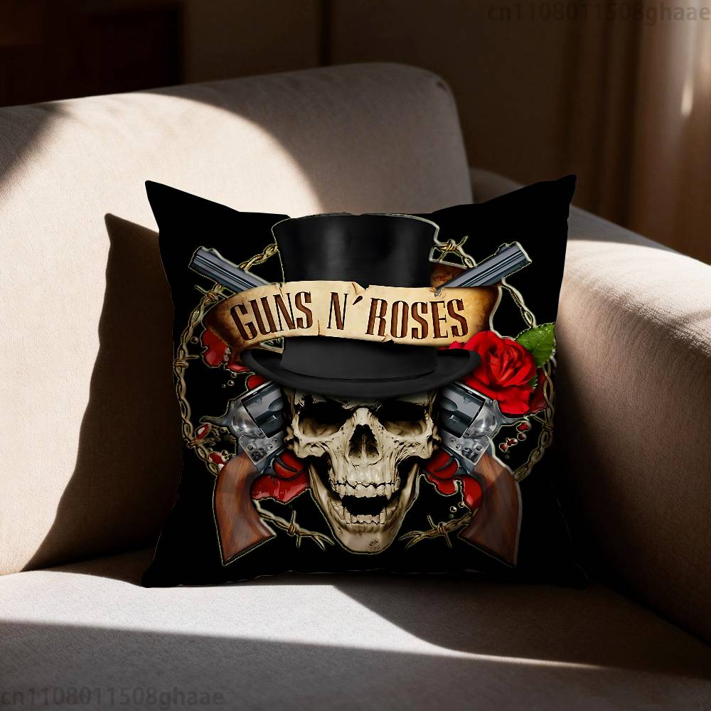 GGuns N RRoses Pillow Case Pillow Case Living Room Sofa Cushion Cover Suitable For Home Bedroom Room Decoration