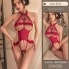 Yiyue new sex underwear sexy lace cheongsam onesie women's small chest uniform open pajamas 8111