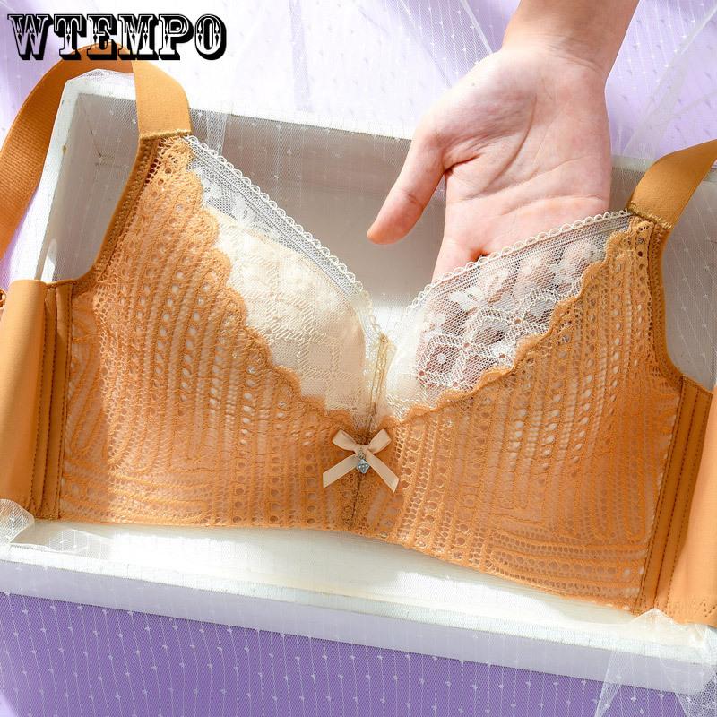 Large Size Lingerie for Women Thin Cut Without Steel Rims Gathered Bra Gathered Accessory Bra Anti Sagging Full Cup Bra