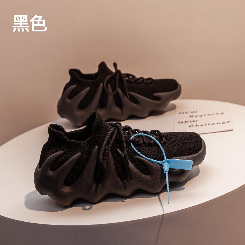 Summer new octopus coconut shoes low top solid color breathable fly knitting sports