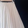 Korean Style Summer Spring Women Cotton Midi Skirt High Waist Polka Dot Contrast Color Sweet Skirt Elegant Feminine Basic Ladies' Skirt