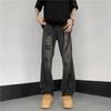 Ripped jeans men's summer loose straight large size ancient high pants