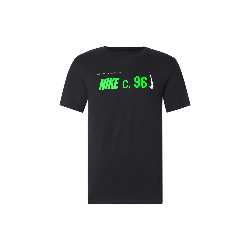 Nike Dri-FIT Alphanumeric Print Basketball Short Sleeve T-Shirt Men Tops Black FD0053-010