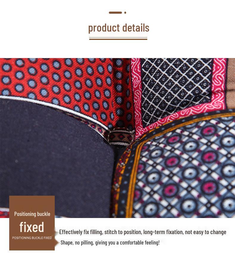 Colorful Bohemian-Style Cotton Linen Floor Cushion: Ethnic Meditation Seat Tatami Mat for B&B