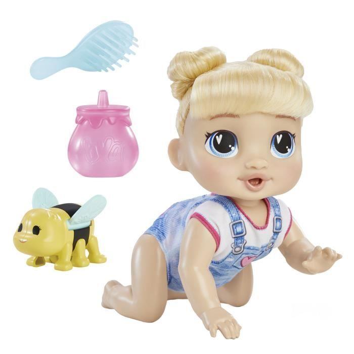 Baby Alive, Harper Hugs Marche à 4 pattes, poupée électronique de 27 cm marchant à 4 pattes, cheveux blonds, à partir de 3 ans