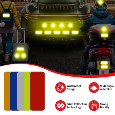 Car Sticker Reflective Warning Safety Tape Anti Collision Stickers Reflectante Reflective Warning Accessories Trunk Automob
