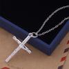 Men Necklace Solid Cross Alloy Stainless Men Religious Pendant for Church