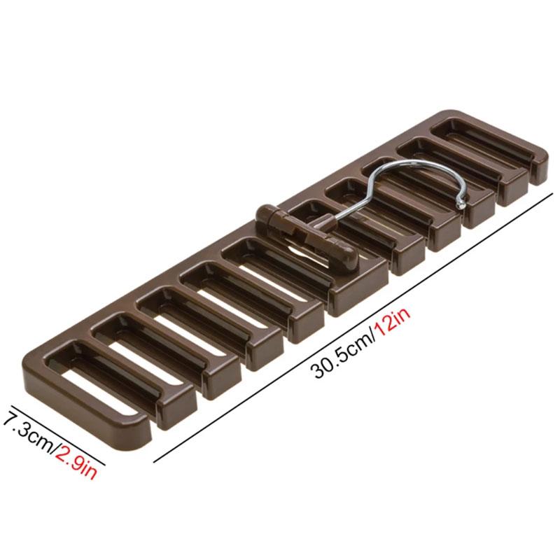 10 Card Slots Belt storage rack Belt arrangement storage rack Multi-functional tie scarf silk scarf bow tie hanger hook
