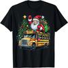 Jultomte Köra Skolbuss Chaufför Julgran Grafisk T-shirt
