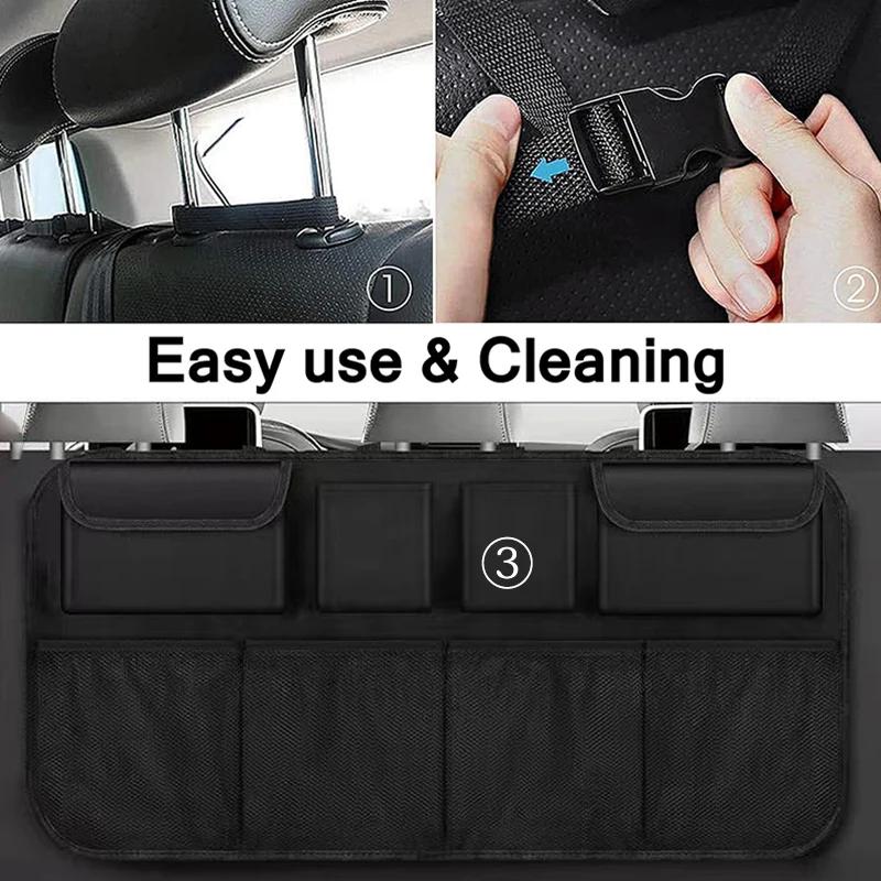 1PC Car Trunk Hanging Storage Bag Back Seat Universal Large Capacity Oxford Waterproof Multi-pocket Car Trunk Storage Bag Organizer