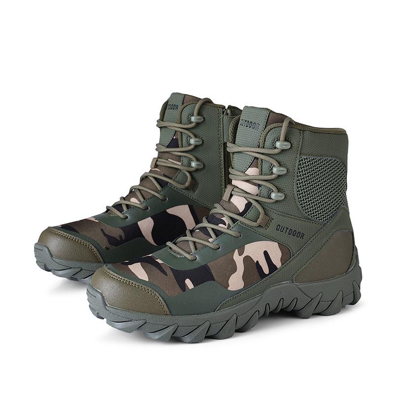 Men's Mid-Top Desert Tactical Military Sports Boots - Large Size