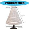 Girls Adjustable Tulle Underskirt Crinoline For Bridal Dresses 60cm Length Steel Frame Support Lightweight