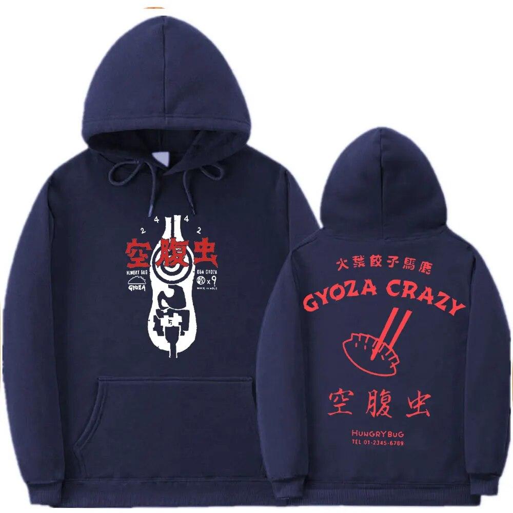 Japanischer Anime Dorohedoro Gyoza Crazy Hero Kapuzenpullover mit beidseitigem Druck, Unisex, Damenmode, übergroße Kapuzenpullover, Sweatshirt im Unisexga-Stil