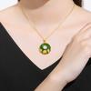 Bauhinia Jade Peace Buckle Pendant Women  Gold Highlights Jade, Lively Bauhinia, Versatile Peace Buckle