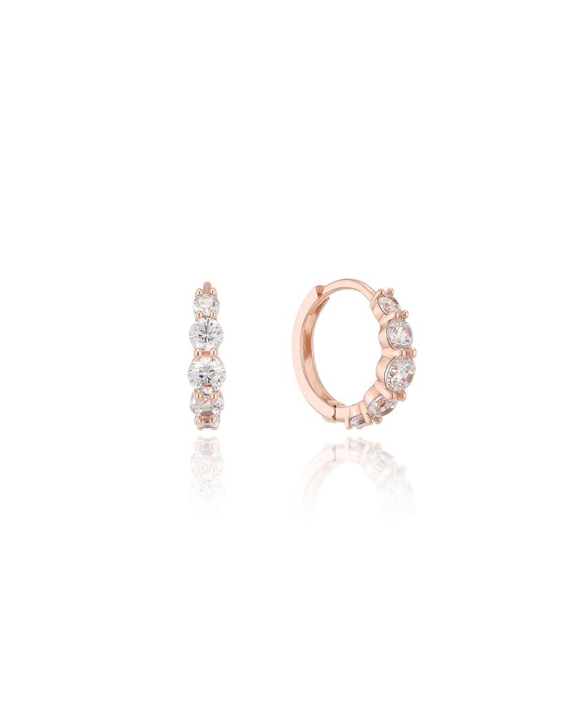 Lloyd Gradient Tennis 14K Gold One-Touch Hoop Earrings Lofp2017G