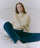 ETMON Turtle-Neck Cable Knit Top Butter