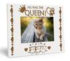 Darling Souvenir Made With Love Engraved Table Top Photo Frame Wooden All Hail The Queen Quotes White Picture Frame