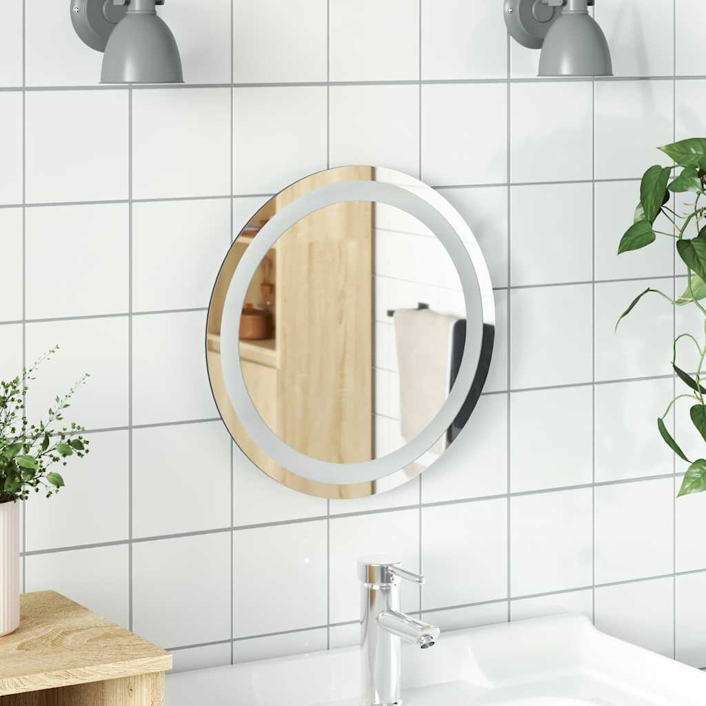 Badezimmerspiegel mit LED, rund, 40 cm