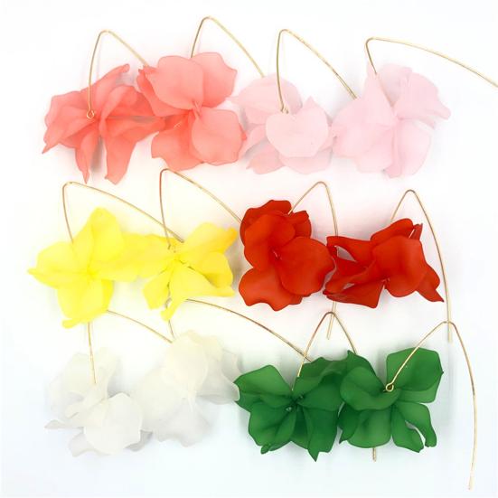 1 Paio di Orecchini a Gancio Fiore Gioielli Bohemien Orecchini a Petalo Esagerati Fatti a Mano per Uso Quotidiano Matrimonio Appuntamento