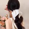 NEW Square Pleated Low Ponytail High-end Hair Tie Temperament Hair Accessory Ladies Silk Solid Color Hair Bands Vintage Hairband