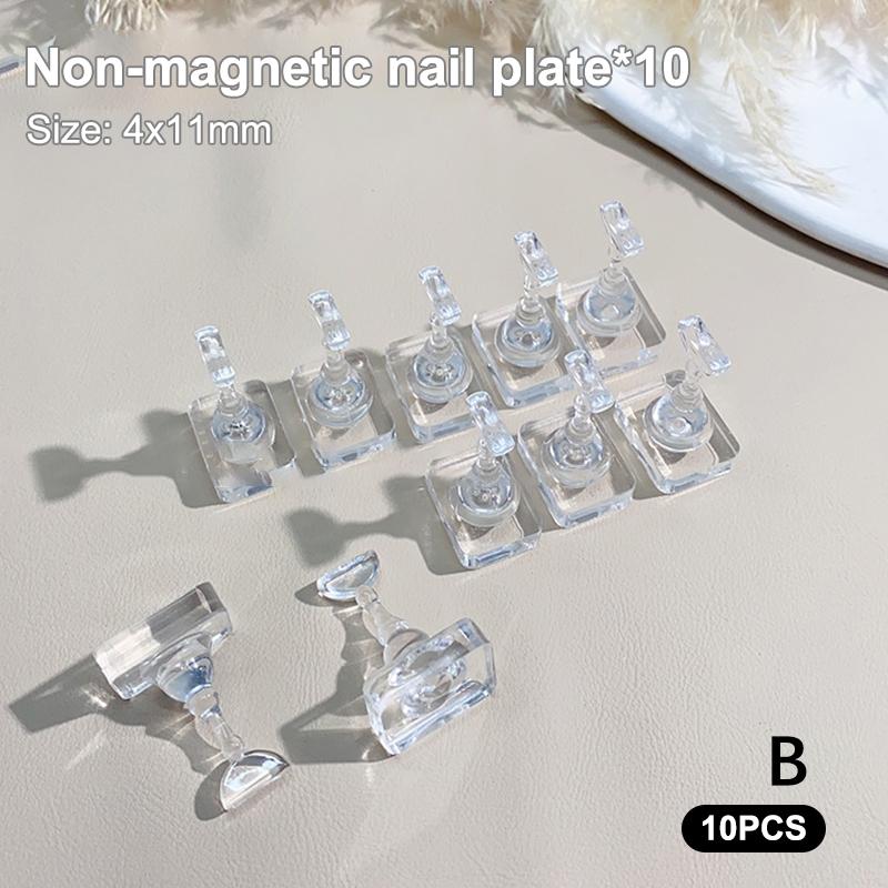 1 Set Nicht-Magnetischer Nageldisplay Acryl Nageldisplayständer Spitzenhalter Nagelübungsständer Fingernagel DIY Maniküre Ständer Werkzeuge