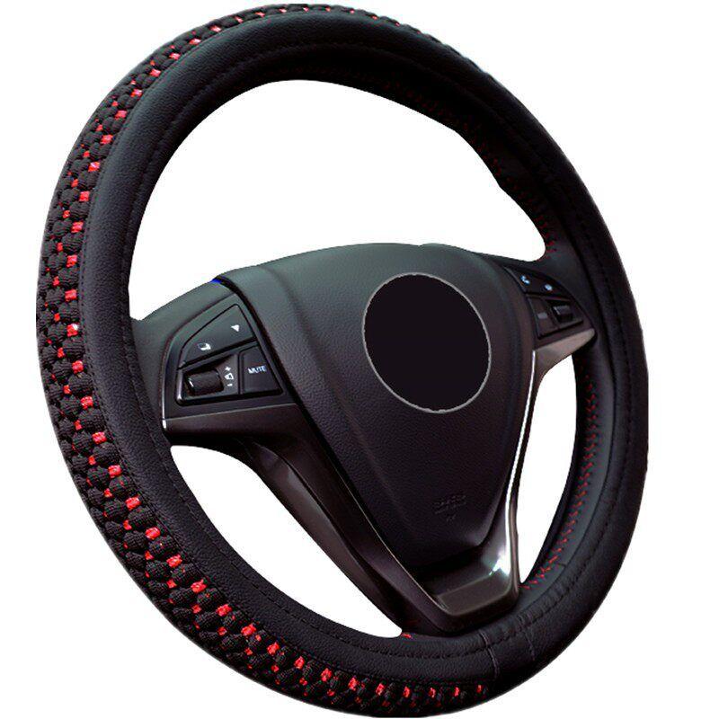 Good-Feeling Ice Silk Car Steering Wheel Cover, Universal for All Seasons, Non-Slip, Breathable, Sweat-Absorbent, Suitable for Thousands of Car Models