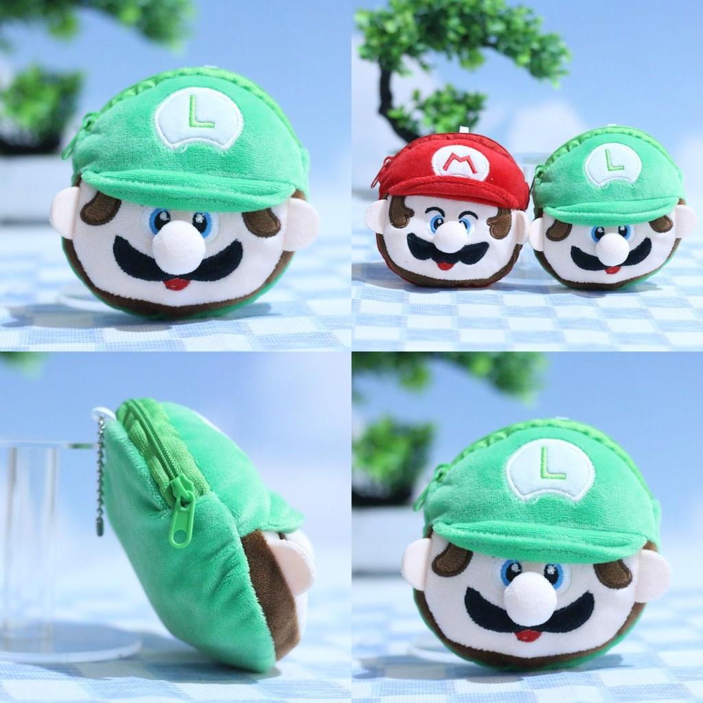 Adorable Super Mario Plush Toy Coin Purse Keychain Soft Doll Accessory For Kids