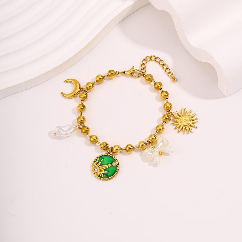 European and American multi-element titanium steel does not fade, light luxury, small fresh love butterfly girl can take a bath