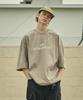 Peullukeu Fsb Logo Oversized Short Sleeve T-Shirt Khaki Fst327