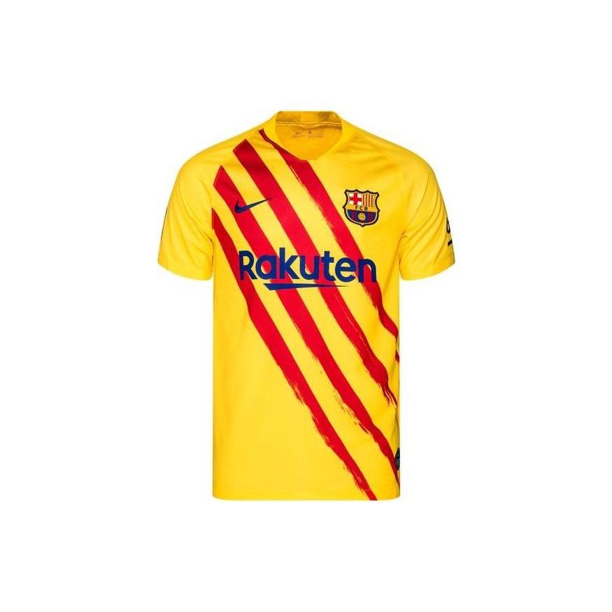 Nike FC Barcelona El Classico Stadium Mens Soccer Jersey 19/20  Gold  Men s CT2527-727 L