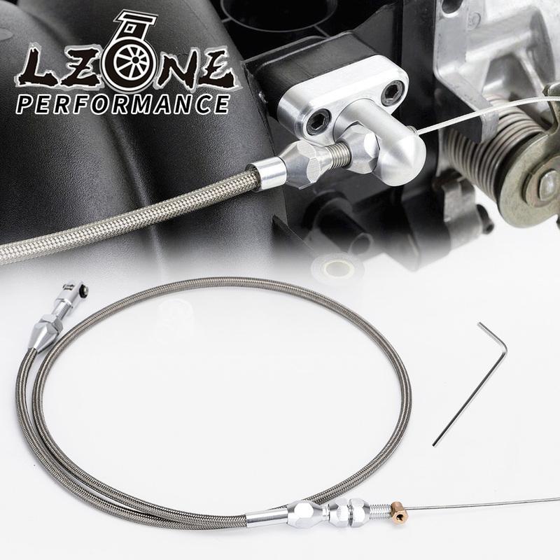 36Inch Throttle Gas Cable Kit Stainless Steel Braided For 97-07 Chevrolet/Chevy LS1 Engine 4.8L 5.3L 5.7L 6.0L TCB02