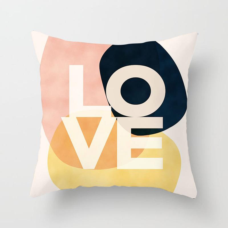 Nordic Simple Style Geometric Abstract Pillowcase Cushion Home Living Room Sofa Chair Bedroom Decorative Pillowcase