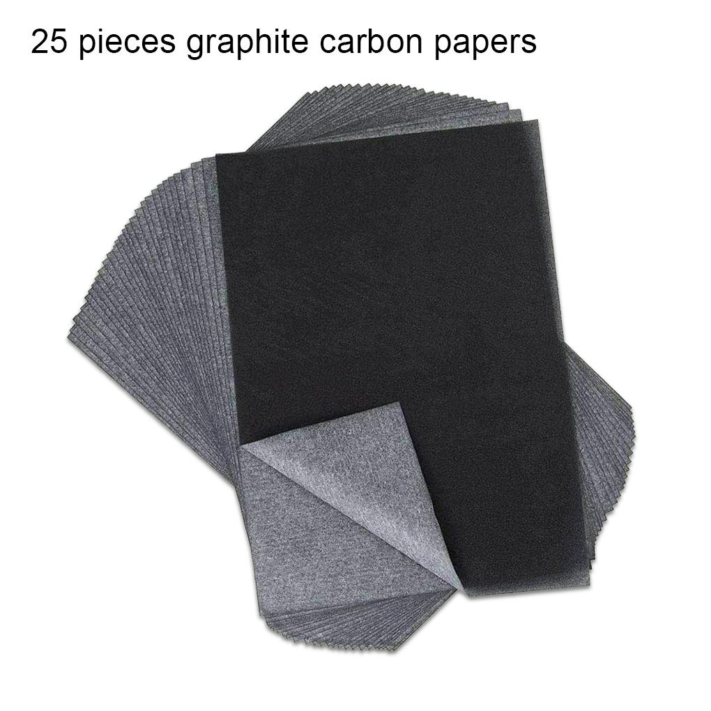 Pack of 25 9x13 Inches Carbon Transfer Paper Wide Application Not Easy Wrinkle Clear Pattern Line Integrity Graphite Papers